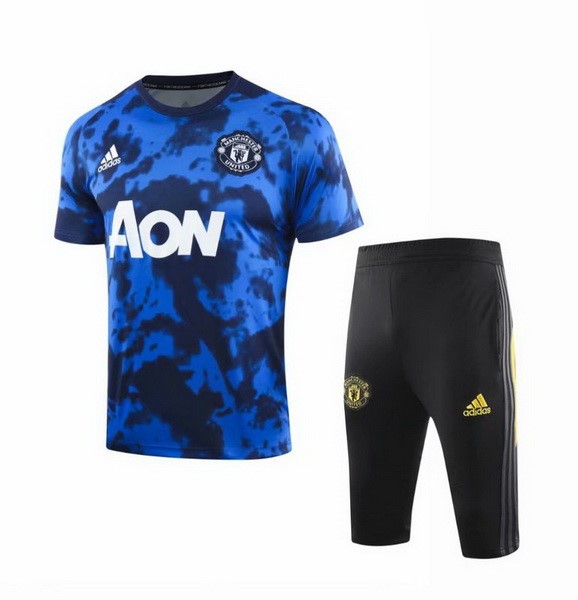 Entrenamiento Manchester United Conjunto Completo 2019-2020 Azul Negro